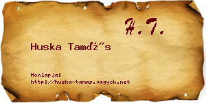 Huska Tamás névjegykártya