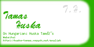 tamas huska business card